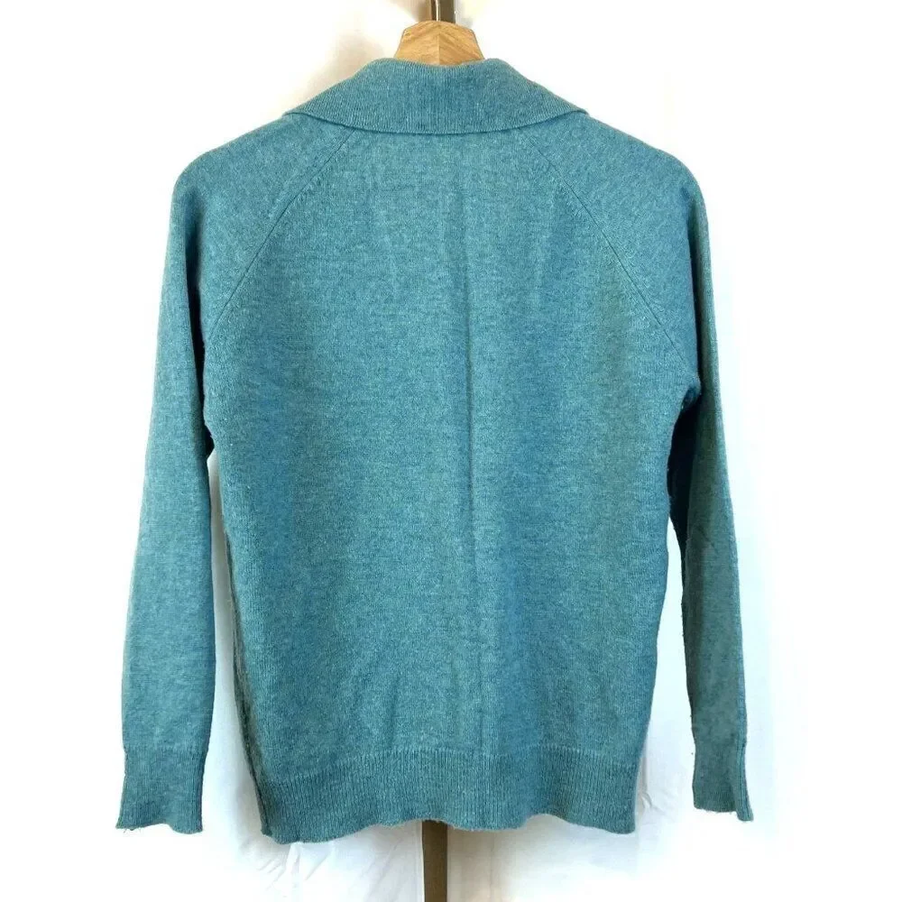 Vintage 100% Lambswool Collared Cardigan Sweater Edinburg Woolen Mill No Sz EUC - Picture 5 of 9